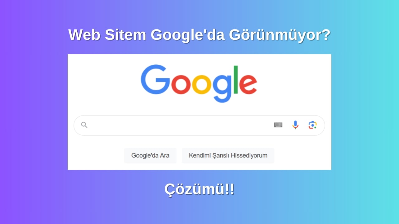 Web Sitem Google'da Görünmüyor